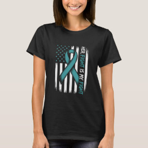 T-shirt Famille Son Combat mon Combat, Cancer du Col de l'