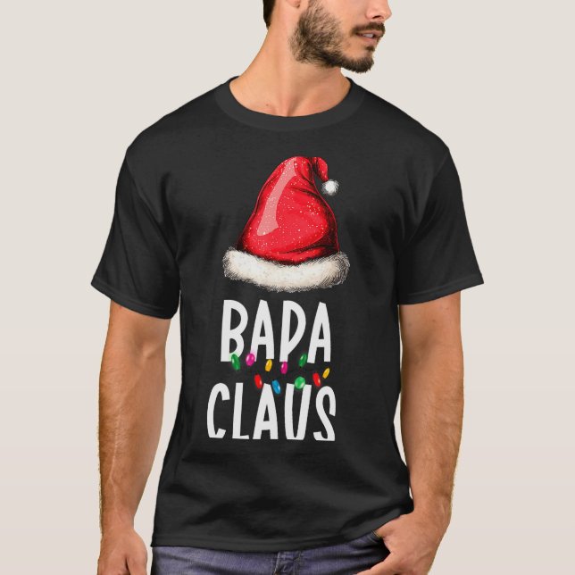 T-shirt Family Bapa Claus Christmas Santa's Pajama Matchin (Devant)