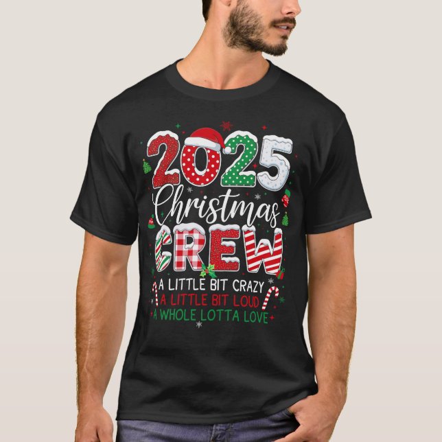 T-shirt Family Christmas 2025 Matching Xmas Squad Santa  (Devant)