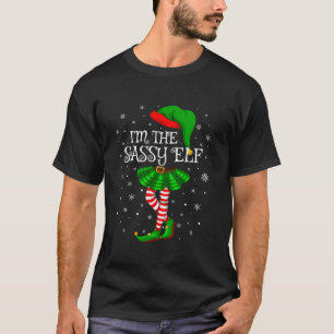 T-shirt Family Matching Women Girls I m The Sassy Elf Chri