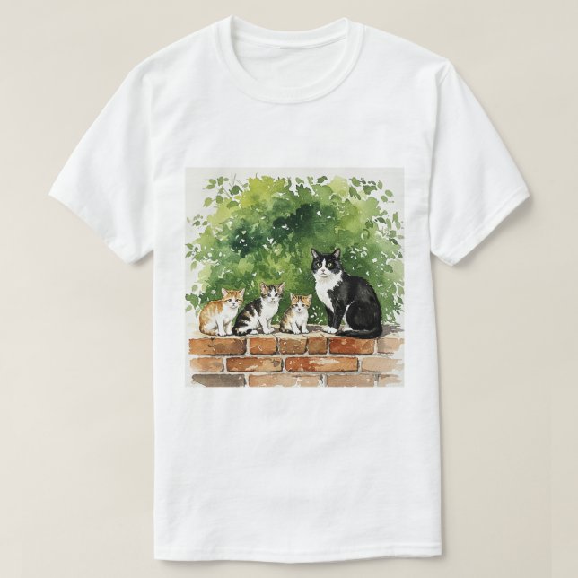 T-shirt Family of cats (Design devant)