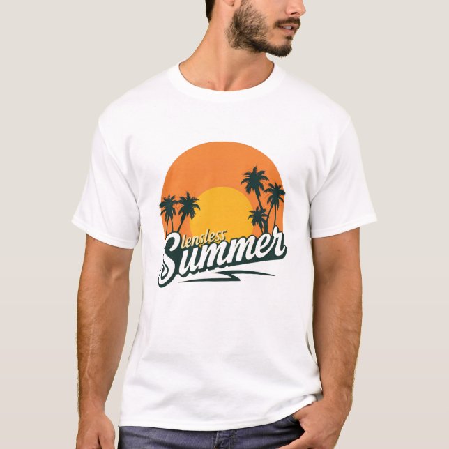T-shirt Family Reunion Summer Sunset Beach Palm Tree T-Shi (Devant)