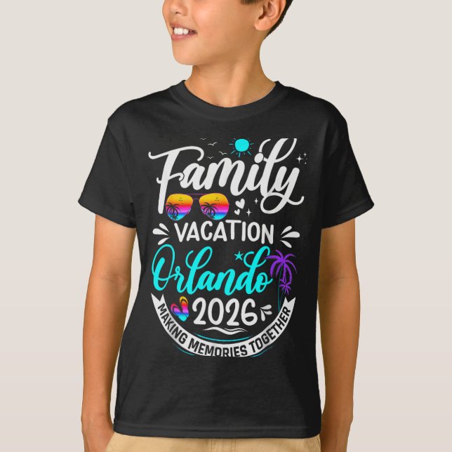 T-shirt Family Vacation Orlando 2026 Matching Summer Vacat (Devant)