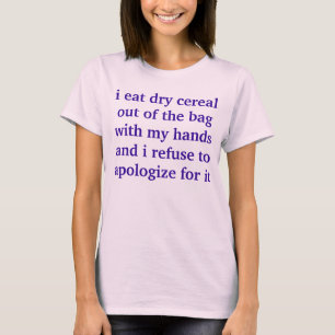T-shirt fan de céréale sèche