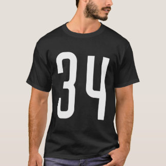 T-shirt Fan de sport favori Blanc Numéro 34 Jersey