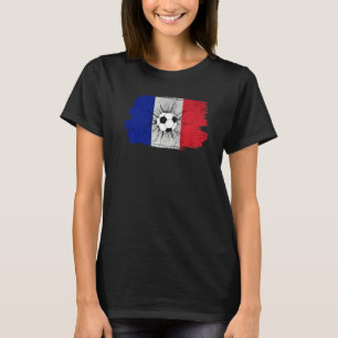 T-shirt Fan France Football Drapeau Football Français Foot
