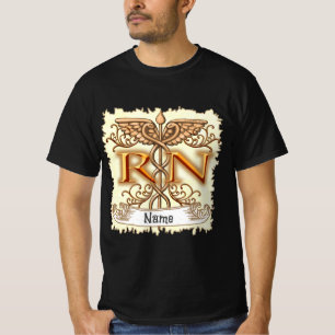 T-shirt Fancy Cuivre Caduceus RN Nurse