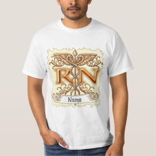 T-shirt Fancy Cuivre Caduceus RN Nurse