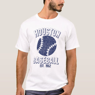 T-shirt Fans De Baseball Houston Est. Style Vintage ancien