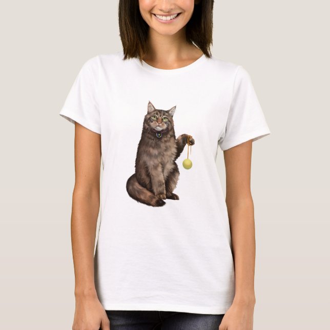 T-shirt Fans de chat - ragondin du Maine (Devant)
