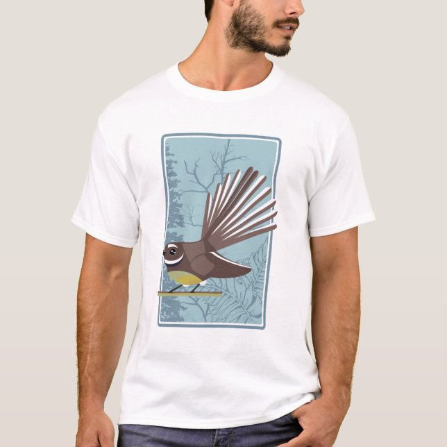 T-shirt Fantail Piwakwaka (Devant)