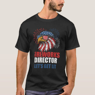 T-shirt Fantaisie 4 juillet Feux D'Artifice Lit Aagle Ame
