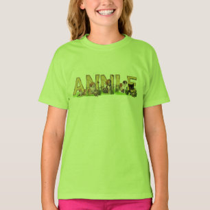 T-shirt Fantaisie artistique, dessins d'oiseaux en couleur