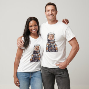 T-shirt Fantaisie Astronaut Baby Photo Shirt - Visage Pers