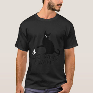 T-shirt Fantaisie Chat Personnalité Chemise Je Fais Ce Que