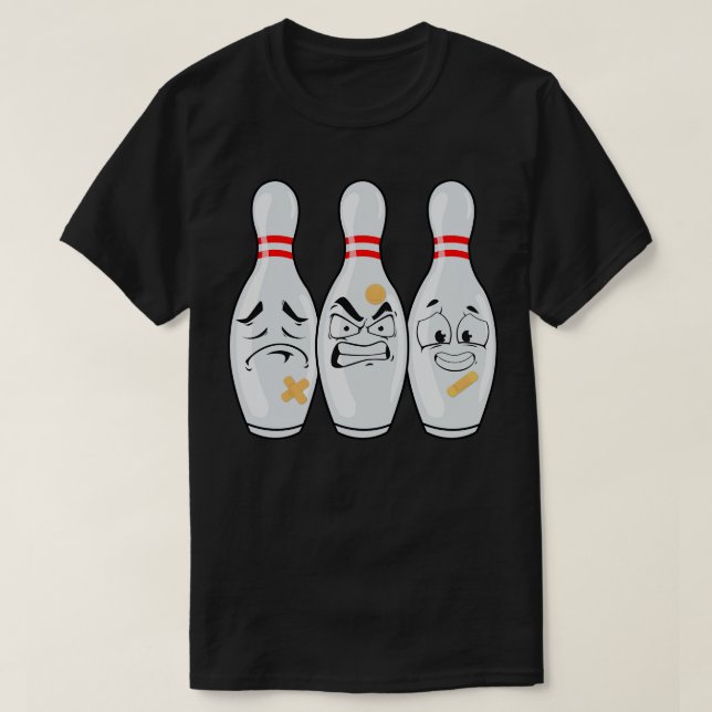 T-shirt Fantaisie De Bowling Visages Pour Bowling Lover Ho (Design devant)