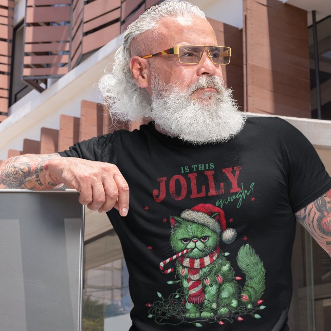 T-shirt Fantaisie de chat grumpy Noël (Créateur téléchargé)