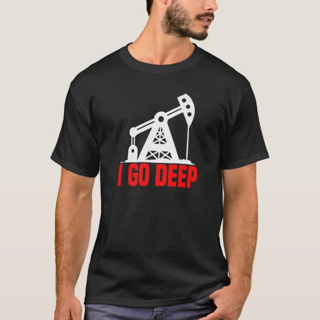 T-shirt Fantaisie de forage à l'huile - Fracker Oilfield P (Devant)