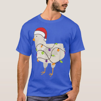 T-shirt Fantaisie de Noël de poulet pour Père Noël Chicken