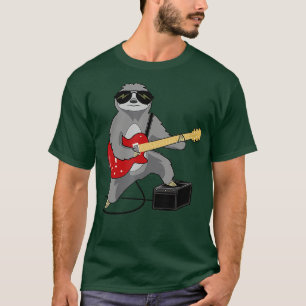 T-shirt Fantaisie Jouer Guitare Rocker Métal Lent