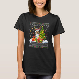 T-shirt Fantaisie lumières de Noël Shelter Chien Drôle Noë