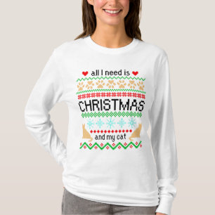 T-shirt Fantaisie Noël et mon chat Douleur moche