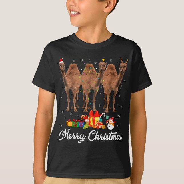 T-shirt Fantaisie Noël Lumières Noël Noël Jeu de rôle Came (Devant)