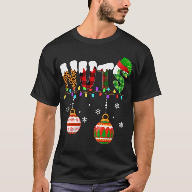 T-shirt Fantaisie noix Couples châtaignes de Noël Adulte (Devant)