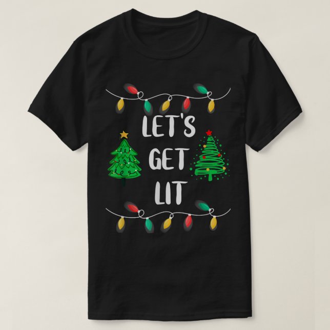 T-shirt Fantaisie Obtient Luminosité Noël (Design devant)