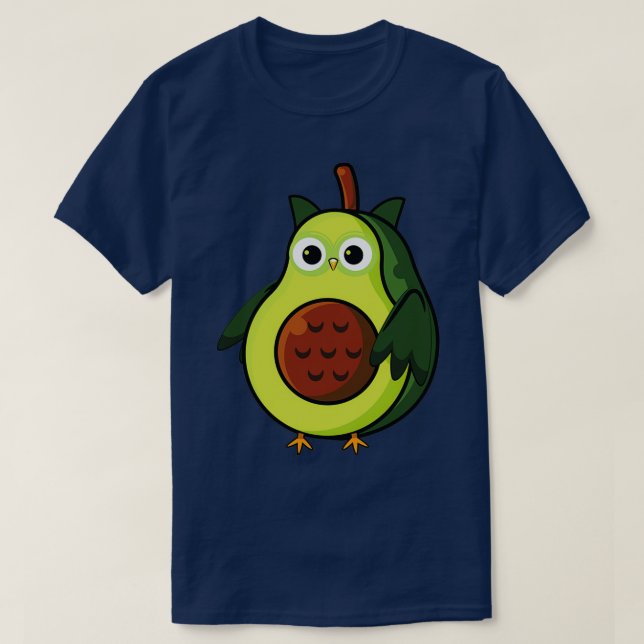 T-shirt Fantaisie oiseau volant de l'avocat fruit (Design devant)