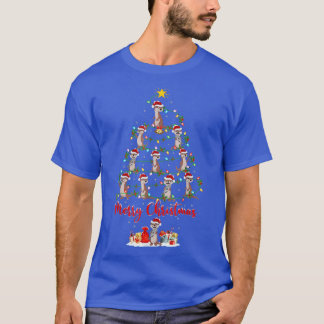T-shirt Fantaisie Otter Christmas Tree Lumières Père Noël 