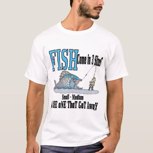 T-shirt Fantaisie Pêche Chemise Humour Pêche 3 tailles (Devant)
