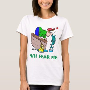 T-shirt Fantaisie Pêche Chemise Humour Pêche Peur