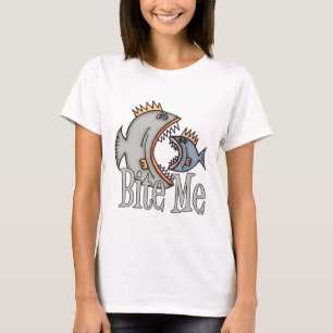 T-shirt Fantaisie Pêche Chemise Pêche Humour Pêche Bite Me