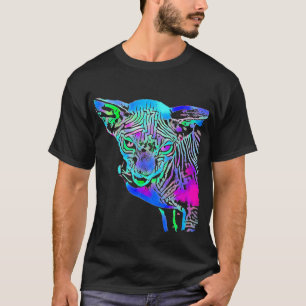 T-shirt Fantaisie pop art visage de chat