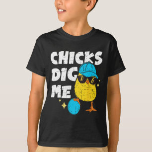 T-shirt Fantaisie Poussins Me Creuser Pour Hommes Garçons