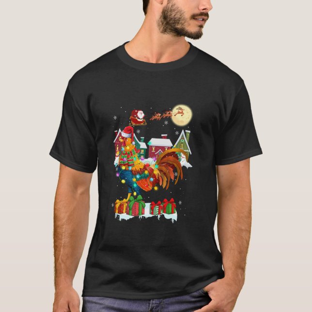 T-shirt Fantaisie Rooster Noël Fantaisie Rooster (Devant)