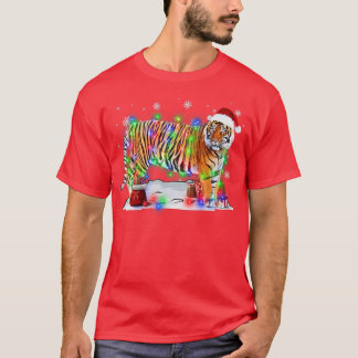 T-shirt Fantaisie Tiger Feux de Noël Joyeux Pyjama Matc