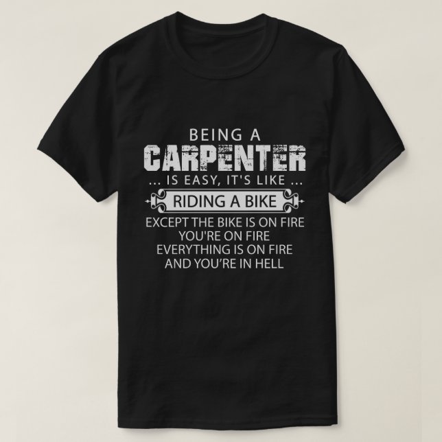 T-shirt Fantastique chemise de charpentier, être menuisant (Design devant)
