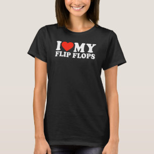 T-shirt Fantastique Chemise Été Soleil J'Aime Mes Flip Flo