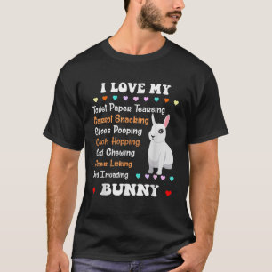 T-shirt Fantastique Rabbit Tee J'Aime Ma Chemise Hotot Nai