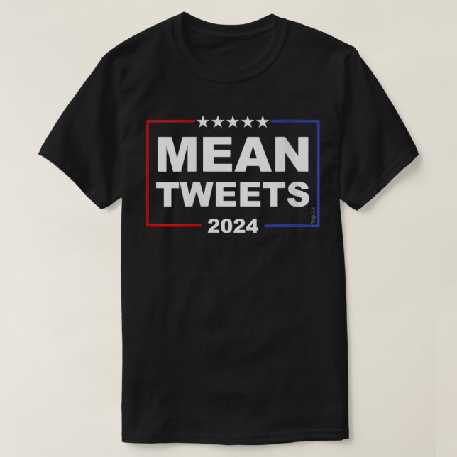 T-shirt Fantastique Rouge Blanc Bleu Moyenne Tweets 2024 V (Design devant)
