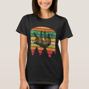 T-shirt Fantastique Sloth Vintage Retro Pine Tree Hommes F