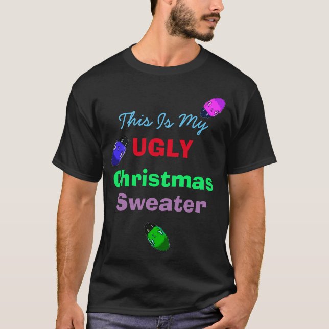 T-shirt Fantastique "Vilain pull de Noël" Chemise Homme (Devant)
