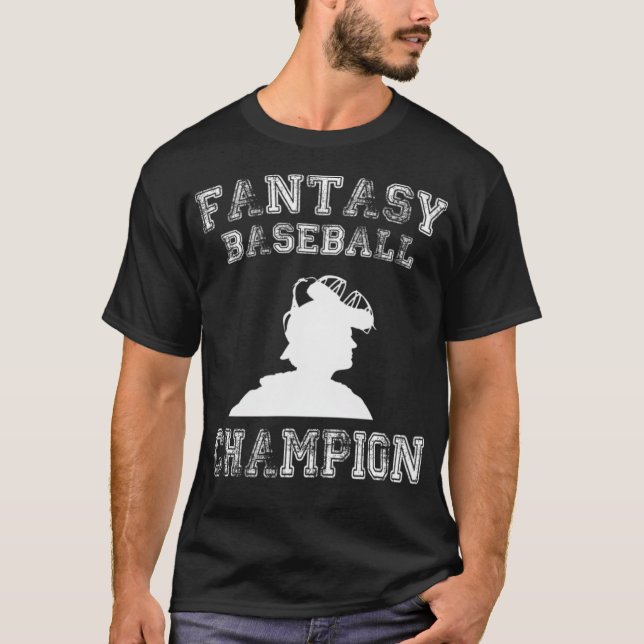 T-shirt Fantasy Baseball Design Champion baseball heart s  (Devant)