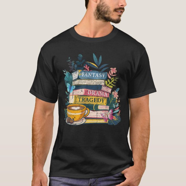 T-shirt Fantasy Dramaragedy Books Subtle funny (Devant)