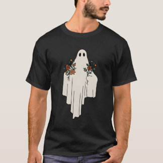 T-shirt Fantôme Avec Boquets Fleurs