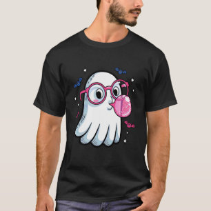 T-shirt Fantôme Bou qui souffle du Bubble Gum Farce drôle 