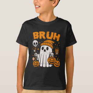 T-shirt Fantôme Bruh Halloween Rétro Fantôme Farce ou Fria