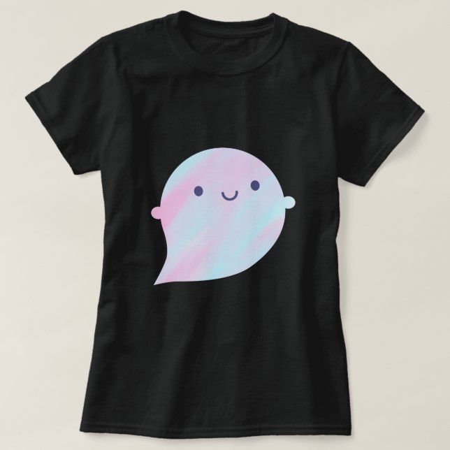 T-shirt Fantôme d'aquarelle de Kawaii (Unicorne) (Design devant)